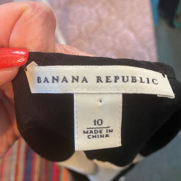 Banana Republic black and white blouse - Picture 3 of 3